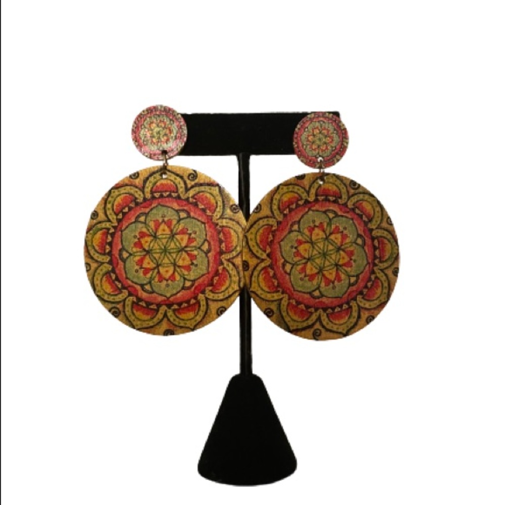 Global Theme Wooden Earrings